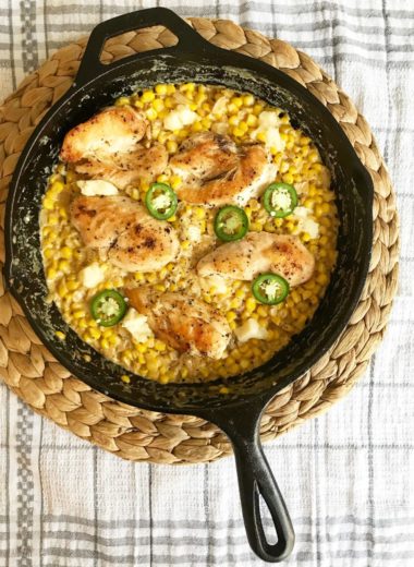 Chicken with sweet corn and cheese