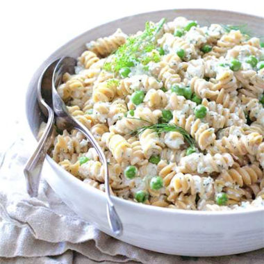 Whole Grain Pasta Salad with Cucumber Dressing