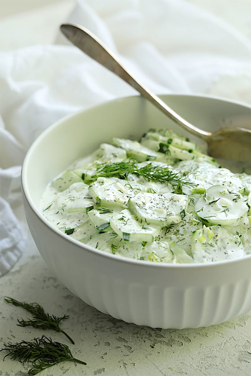 Yogurt Ranch Cucumber Salad - PD Recipes - My Favorite Meals Shared ...